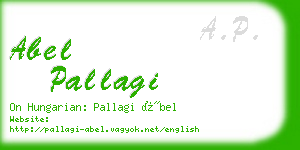 abel pallagi business card